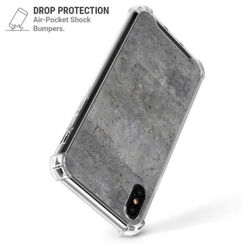 Natural Grey Concrete iPhone XS Max Clear Case