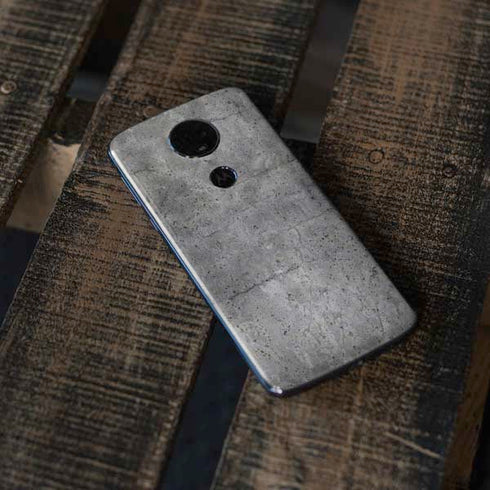 Natural Grey Concrete Moto E5 Plus Skin
