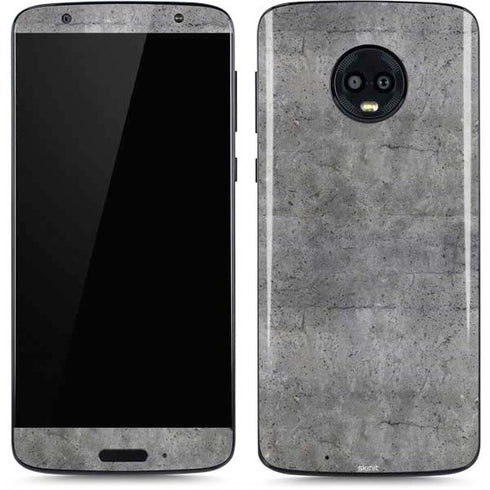 Natural Grey Concrete Moto G6 Skin