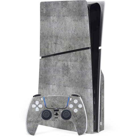 Natural Grey Concrete PS5 Slim Disk Bundle Skin