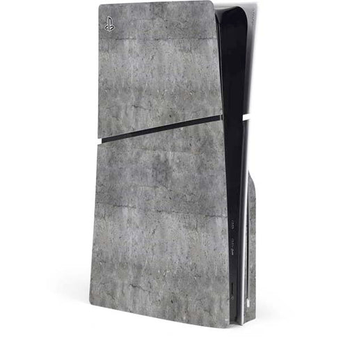 Natural Grey Concrete PS5 Slim Disk Console Skin