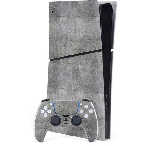 Natural Grey Concrete PS5 Slim Digital Edition Console Skin