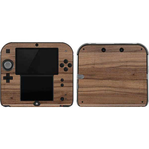 Natural Walnut Wood Nintendo 2DS Skin