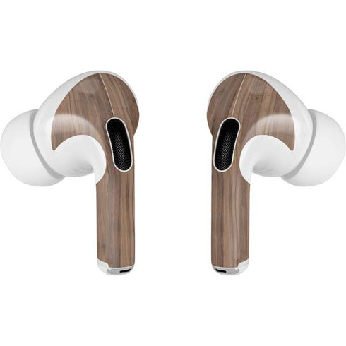 Natural Walnut Wood AirPods Pro 2nd Gen Skin
