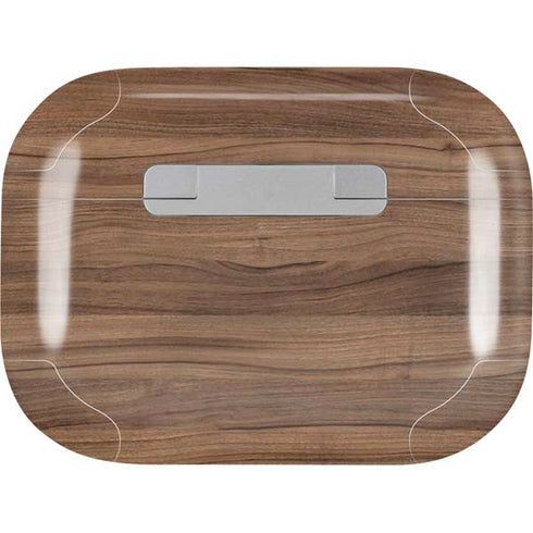 Natural Walnut Wood Apple AirPods Pro Skin