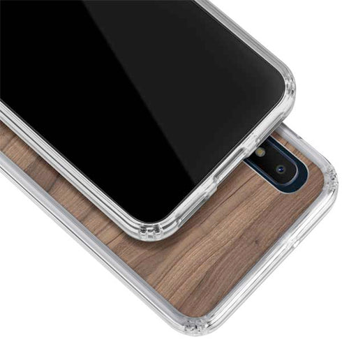 Natural Walnut Wood Galaxy A10e Clear Case
