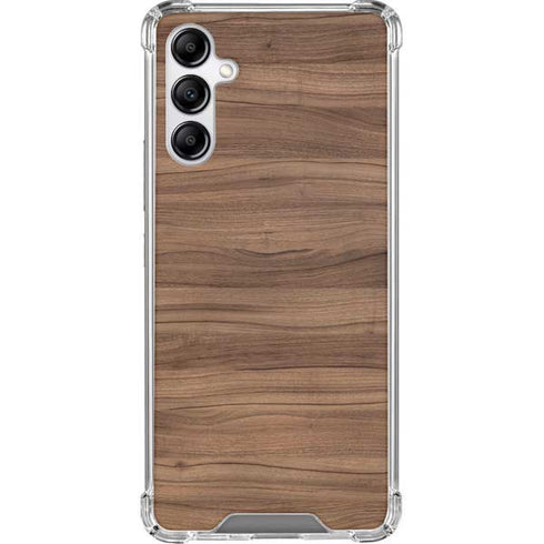 Natural Walnut Wood Galaxy A14 5G Clear Case