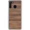 Natural Walnut Wood Galaxy A21 Clear Case