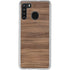 Natural Walnut Wood Galaxy A21 Clear Case