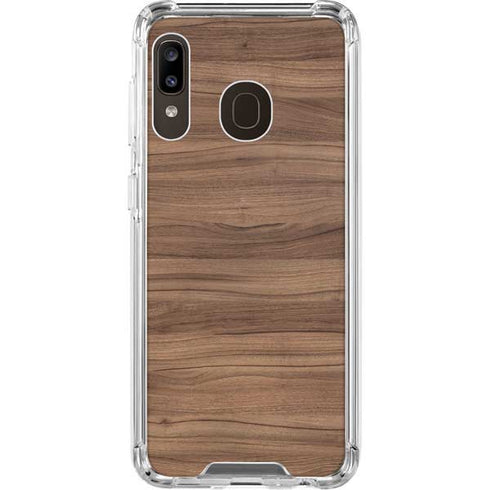 Natural Walnut Wood Galaxy A30 Clear Case