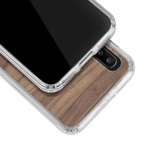 Natural Walnut Wood Galaxy A30 Clear Case