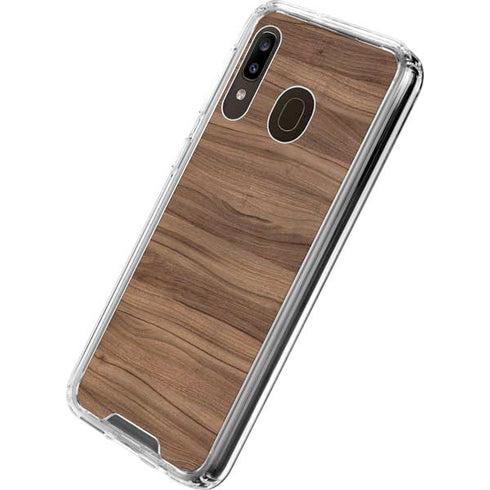 Natural Walnut Wood Galaxy A30 Clear Case