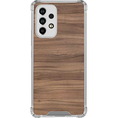 Natural Walnut Wood Galaxy A33 5G Clear Case
