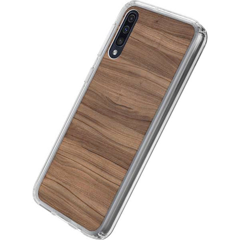 Natural Walnut Wood Galaxy A50 Clear Case