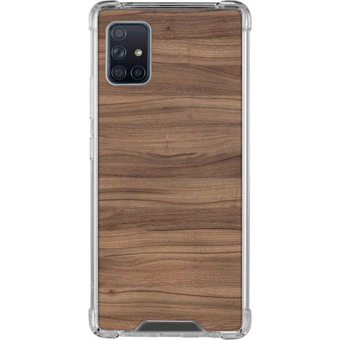 Natural Walnut Wood Galaxy A51 5G Clear Case