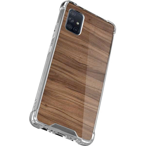 Natural Walnut Wood Galaxy A51 5G Clear Case