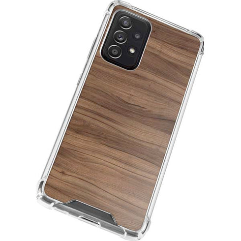 Natural Walnut Wood Galaxy A52 5G Clear Case