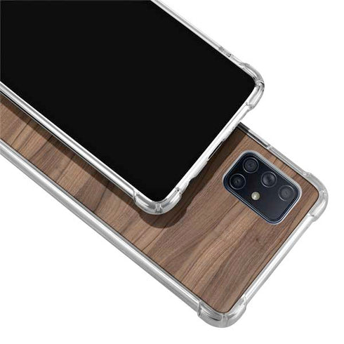 Natural Walnut Wood Galaxy A71 5G Clear Case