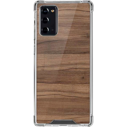 Natural Walnut Wood Galaxy Note20 5G Clear Case