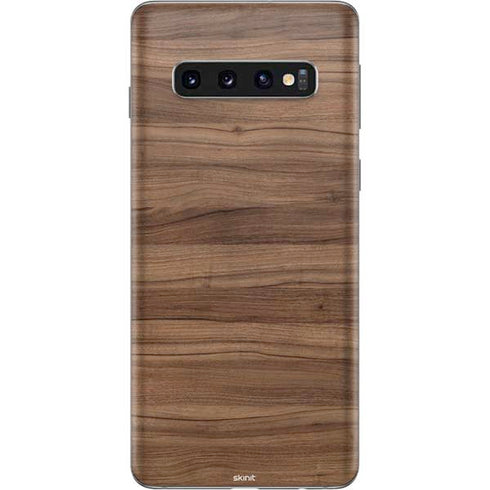 Natural Walnut Wood Galaxy S10 Skin