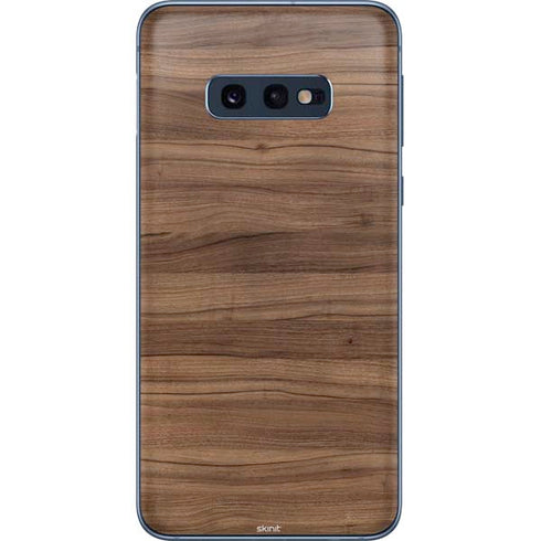 Natural Walnut Wood Galaxy S10e Skin
