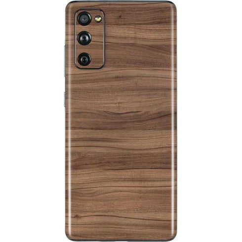 Natural Walnut Wood Galaxy S20 Fan Edition Skin