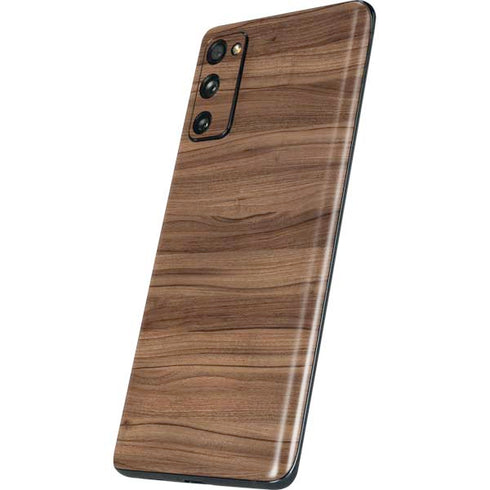Natural Walnut Wood Galaxy S20 Fan Edition Skin