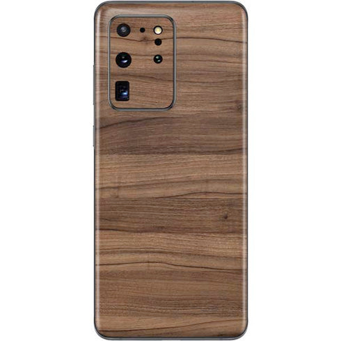 Natural Walnut Wood Galaxy S20 Ultra 5G Skin