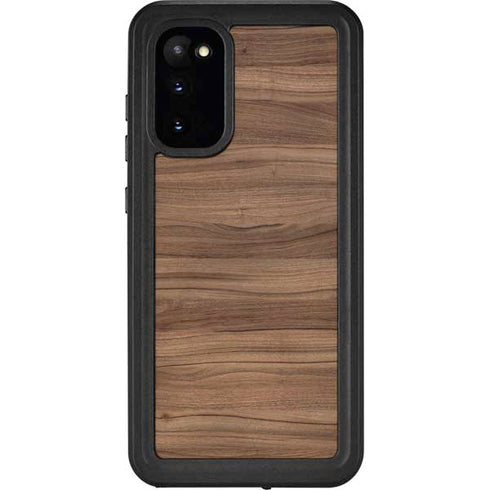 Natural Walnut Wood Galaxy S20 Waterproof Case