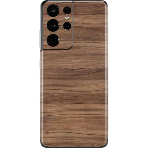 Natural Walnut Wood Galaxy S21 Ultra 5G Skin