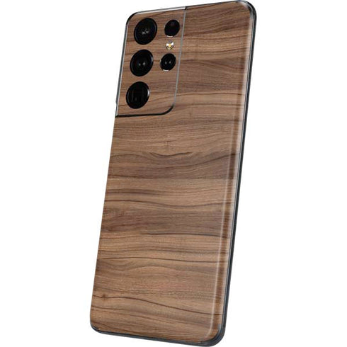 Natural Walnut Wood Galaxy S21 Ultra 5G Skin