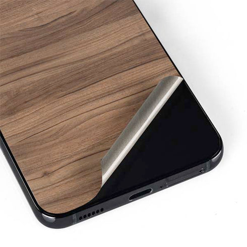 Natural Walnut Wood Galaxy S22 Plus Skin