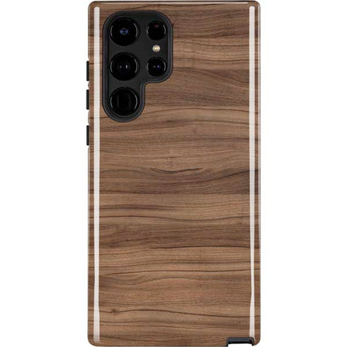 Natural Walnut Wood Galaxy S22 Ultra Pro Case