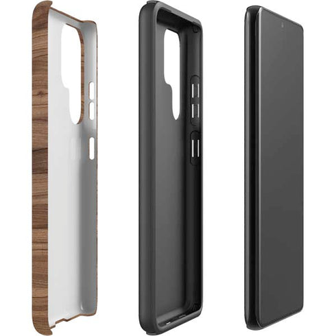 Natural Walnut Wood Galaxy S22 Ultra Pro Case