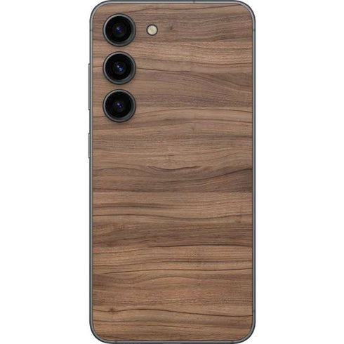 Natural Walnut Wood Galaxy S23 Skin