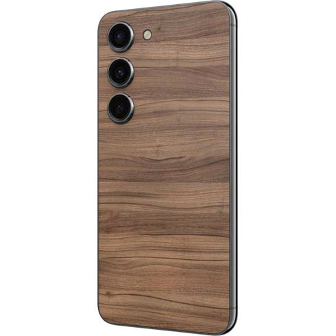 Natural Walnut Wood Galaxy S23 Skin