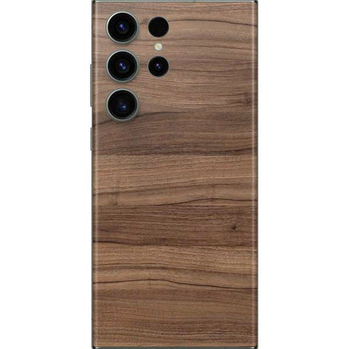Natural Walnut Wood Galaxy S23 Ultra Skin