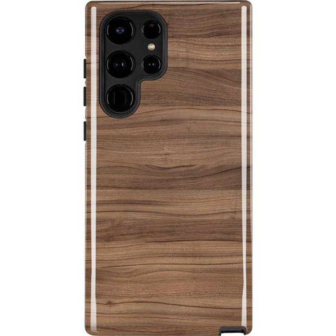 Natural Walnut Wood Galaxy S24 Ultra Impact Case