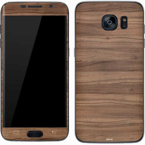 Natural Walnut Wood Galaxy S7 Skin