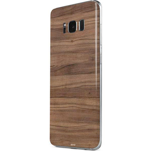 Natural Walnut Wood Galaxy S8 Skin