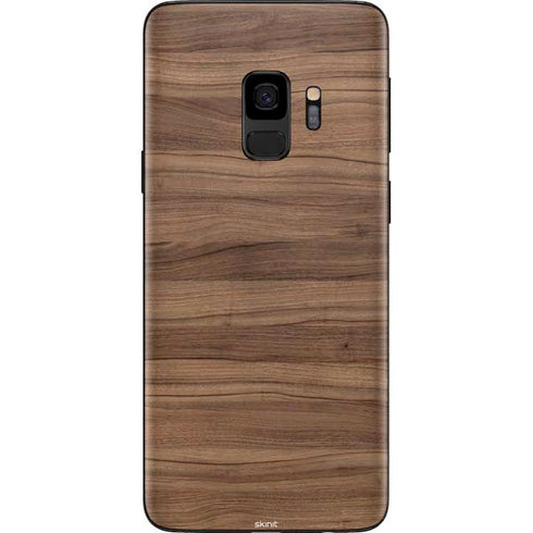 Natural Walnut Wood Galaxy S9 Skin