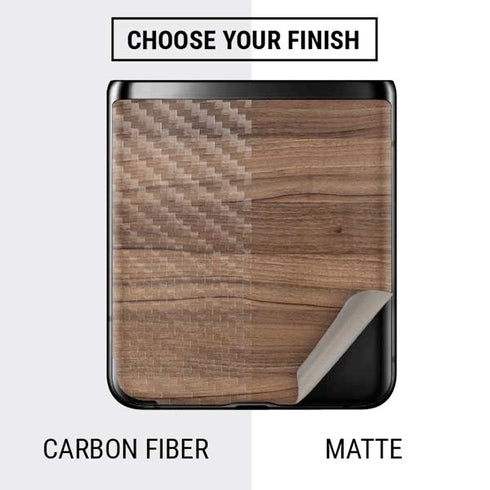 Natural Walnut Wood Galaxy Z Flip Skin