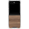 Natural Walnut Wood Galaxy Z Flip5 5G Clear Case