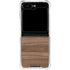 Natural Walnut Wood Galaxy Z Flip5 5G Clear Case