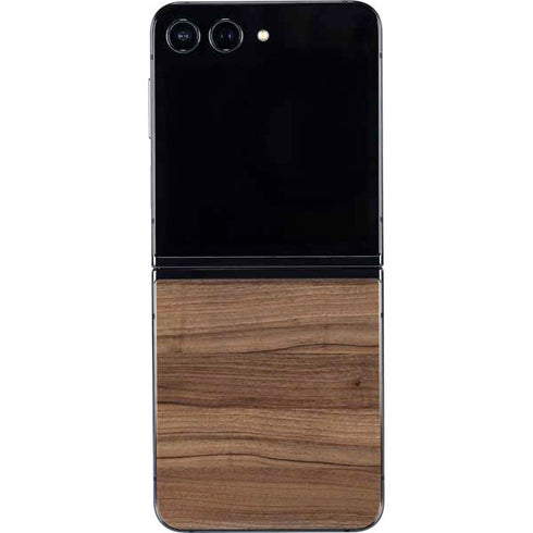 Natural Walnut Wood Galaxy Z Flip5 5G Skin