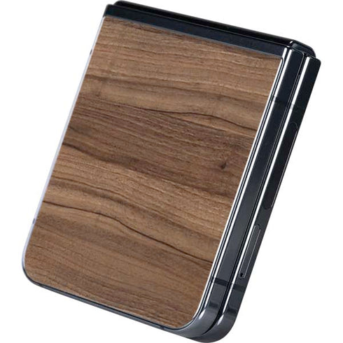 Natural Walnut Wood Galaxy Z Flip5 5G Skin