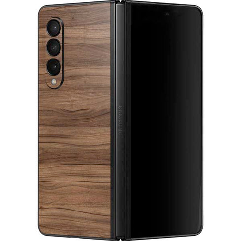Natural Walnut Wood Galaxy Z Fold3 5G Skin