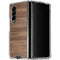 Natural Walnut Wood Galaxy Z Fold4 5G Clear Case
