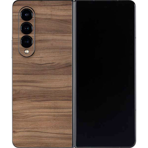 Natural Walnut Wood Galaxy Z Fold4 5G Skin