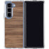 Natural Walnut Wood Galaxy Z Fold5 5G Clear Case